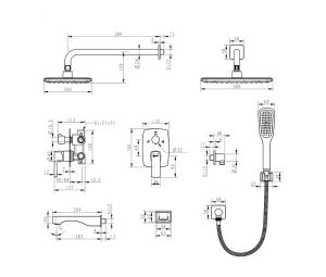 Душевой комплект Lemark URSUS LM7222BL