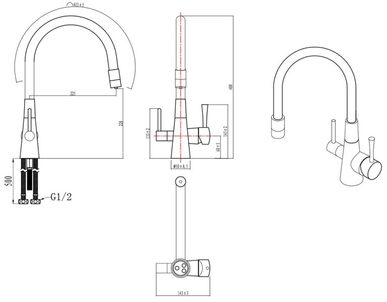 Смеситель для кухонной мойки Lemark Comfort LM3075B
