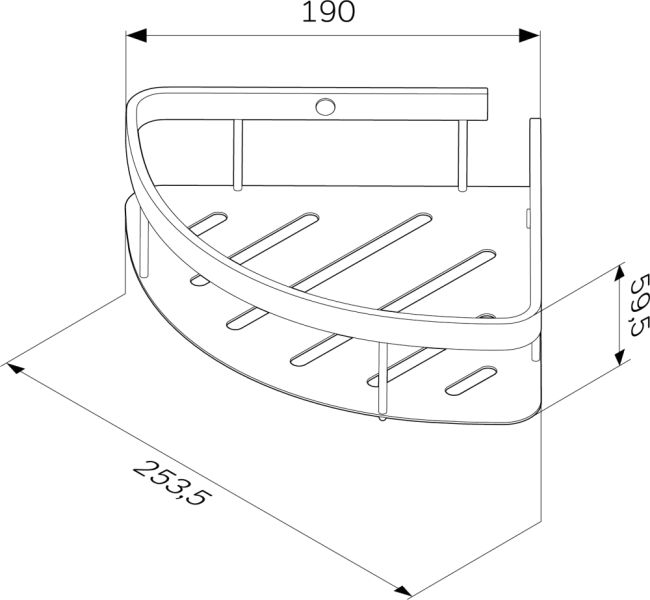 Полка для душа AM.PM Sense L A7454100 угловая Полка для душа AM.PM Sense L A7454100 угловая