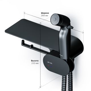 Гигиенический душ со смесителем AM.PM Like F0202622 Черный матовый Гигиенический душ со смесителем AM.PM Like F0202622 Черный матовый