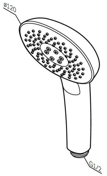 Душевая лейка Am.pm Spirit V2.0 F0270A000 120 мм