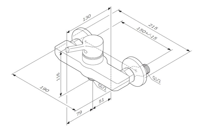 Смеситель Am.Pm X-Joy F85B20000 для душа Смеситель Am.Pm X-Joy F85B20000 для душа