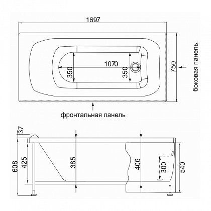 Панель фронтальная Aquanet West 170
