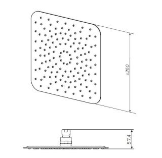 Верхний душ Am.pm F05S0002 250x250 мм Верхний душ Am.pm F05S0002 250x250 мм