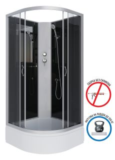 Душевая кабина Niagara NG-3501-14BK 90x90см серебро/тонированное