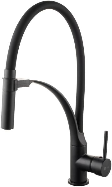 Смеситель для кухни Lemark Soul LM6007BL с гибким изливом чёрный Смеситель для кухни Lemark Soul LM6007BL с гибким изливом чёрный