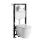 Система инсталляции с унитазом WasserKRAFT Vils 56TLT.010.ME.BN01.H002 кнопка смыва никель