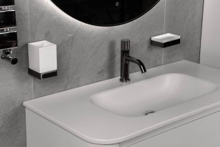 Стакан Boheme Qubic 10724-SGM графит