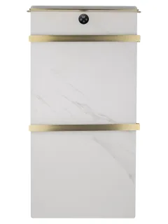 Полотенцесушитель электрический с каменной плитой Wonzon & Woghand Stuttgart WW-A504W-BG 40x80 см белый мрамор/брашированное золото