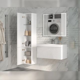 Тумба под раковину подвесная Velvex Edge tp.EDG.9696.80.1Y белый глянец, 80 см Тумба под раковину подвесная Velvex Edge tp.EDG.9696.80.1Y белый глянец, 80 см