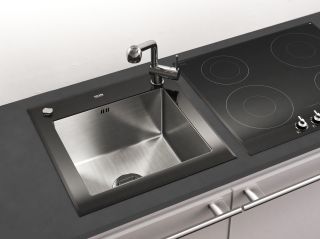Мойка кухонная Tolero Ceramic Glass TG-500 чёрный 765048