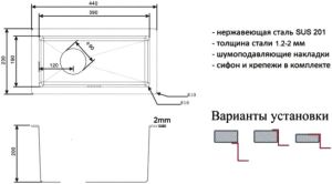 Мойка кухонная Zorg Light ZL R 230440