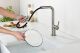 Смеситель для кухни AQUAme Cucina AQM9903BN с выдвижным изливом никель брашированный