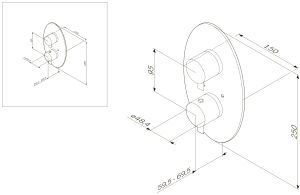 Смеситель Am.Pm Awe F1590000 для душа встраиваемый