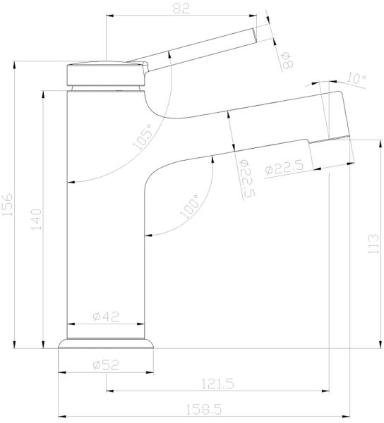 Смеситель для раковины Lemark Minima LM3806C хром