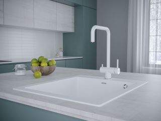 Смеситель для кухни Paulmark Wetter We213030-431 белый матовый Смеситель для кухни Paulmark Wetter We213030-431 белый матовый