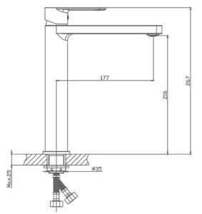 Смеситель для раковины Haiba HB11617 хром