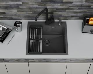 Кухонная мойка D&K DKS505006 50см графит Кухонная мойка D&K DKS505006 50см графит