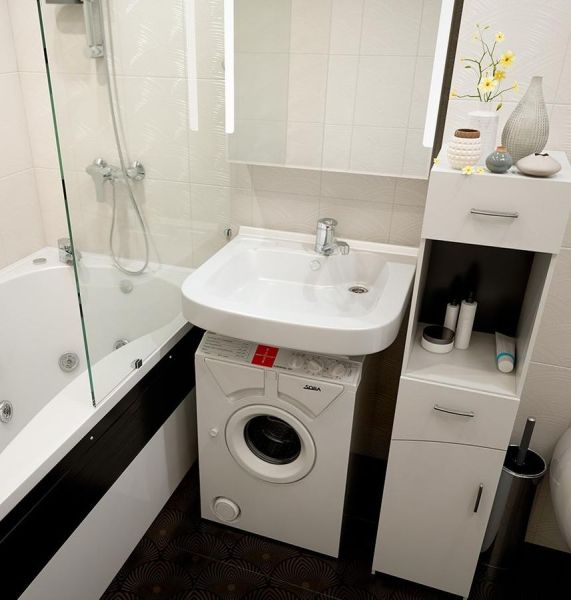 Раковина Кувшинка Юни 50 для установки над стиральной машиной