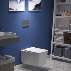 Кнопка смыва Berges Novum матовый хром 040052