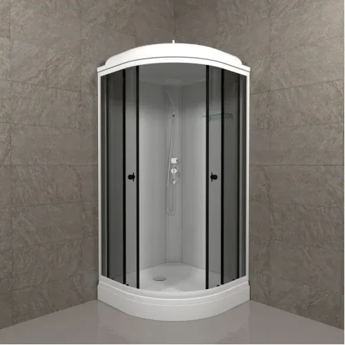 Душевая кабина Triton Грэй Щ0000066361 88x88 см профиль чёрный стекло тонированное