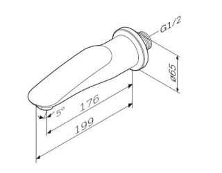 Излив для ванны Am.Pm Sensation F3070000
