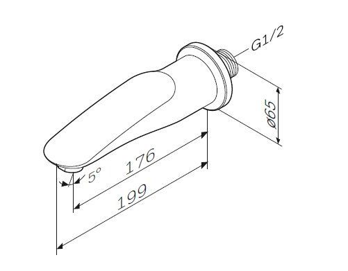 Излив для ванны Am.Pm Sensation F3070000