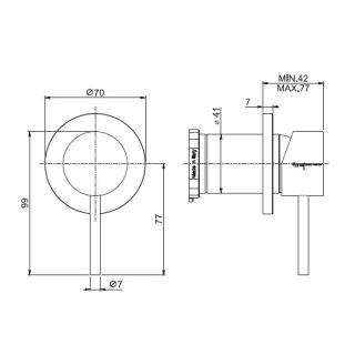 Смеситель для душа Carlo Frattini Spillo Steel F3073N1INOX нержавеющая стаоь