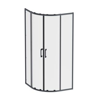 Душевой уголок Am.Pm Above W9XG-401-9090-BT 90x90 см профиль чёрный стекло прозрачное