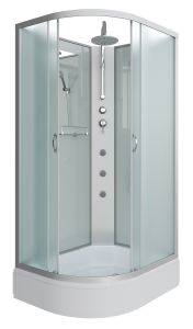 Душевая кабина Niagara NG-33974-14RBKTG с гидромассажем 90x70см серебро/матовое