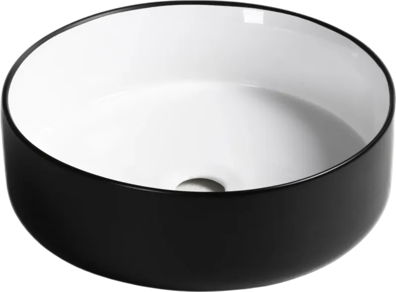 Раковина Milleau Nuage MU7044A-MB/GW глянцевый белый матовый черный