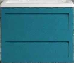Подвесная тумба под раковину Art&Max Platino 58см бирюзовый матовый AM-Platino-580-2C-SO-TM