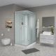 Душевая кабина Niagara NG-43975-14Q 90x70см серебро/матовое