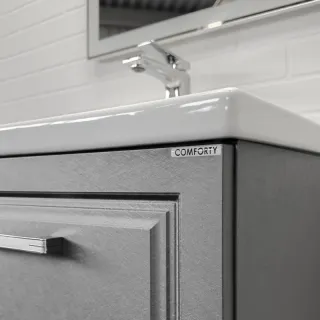 Тумба под раковину Comforty Бросно 80П 00-00020687 оружейная сталь