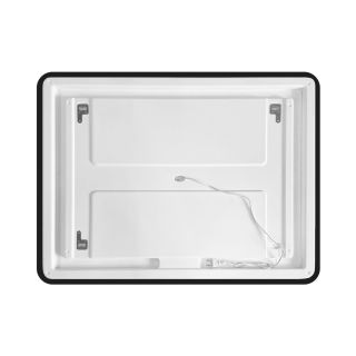 Зеркало с подсветкой DQ Гамбург (Hamburg) Лайт DQMHAM10080BLKLT 100x80 см чёрный