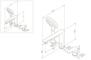 Смеситель Am.pm Inspire F5001300 на борт ванны