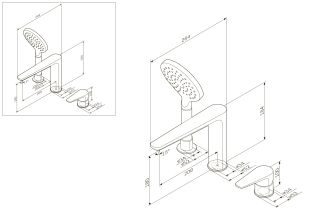 Смеситель Am.pm Inspire F5001300 на борт ванны