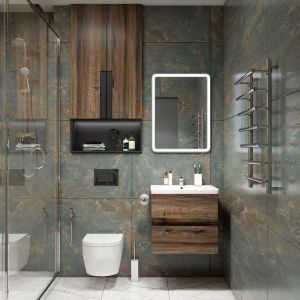 Подвесная тумба под раковину Art&Max Techno 70см дуб бомонд лофт AM-Techno-700-2C-SO-LW646