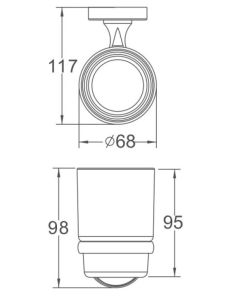 Стакан для ванной комнаты Haiba HB1906-1 хром