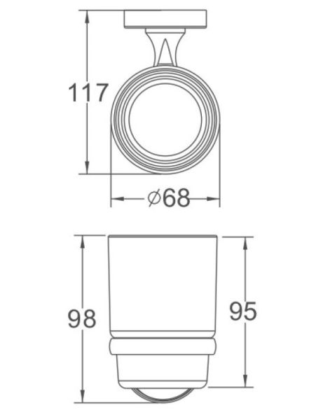 Стакан для ванной комнаты Haiba HB1906-1 хром
