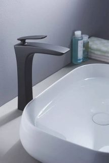 Смеситель для раковины Rose R2711H чёрный матовый Смеситель для раковины Rose R2711H чёрный матовый