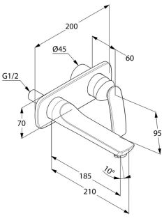 Встраиваемый смеситель для раковины Kludi Balance хром 522460575
