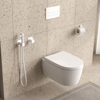 Гигиенический душ со смесителем WasserKRAFT Saale A9551.328.243.232 белый матовый
