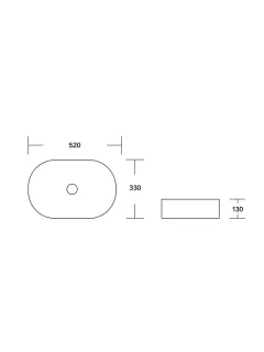 Накладная раковина Milleau Nuage MU0055Z-GW глянцевая белая, овальная