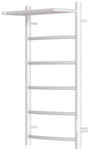 Полотенцесушитель электрический Point Афина PN04848PW с полкой 40x80см белый матовый