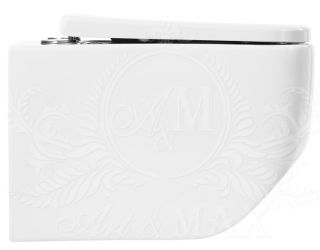 Подвесной унитаз Art&Max Liberty безободковый белый AM015CHR Подвесной унитаз Art&Max Liberty безободковый белый AM015CHR