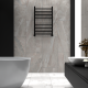 Полотенцесушитель водяной Indigo Aletto LALWPF80-50BR 80x50 см чёрный муар