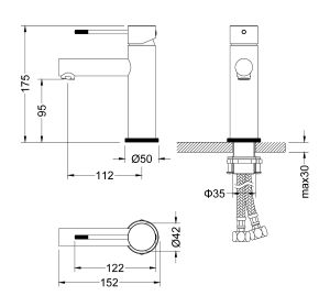 Смеситель для раковины Timo Saona 2361/18F чёрное золото
