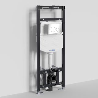 Система инсталляции для унитазов WasserKRAFT Alme 15TLT.010.ME.CH02 с кнопкой смыва