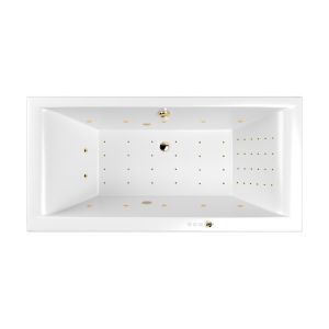 Гидромассажная ванна WHITECROSS Savia Duo 0103.170080.100.NANO.GL170x80 Nano золото
